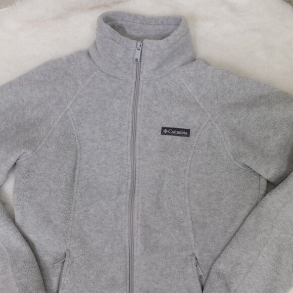 Columbia Cirrus Grey Heather Benton Springs Full Zip Fleece Jacket Size Small - Picture 13 of 14